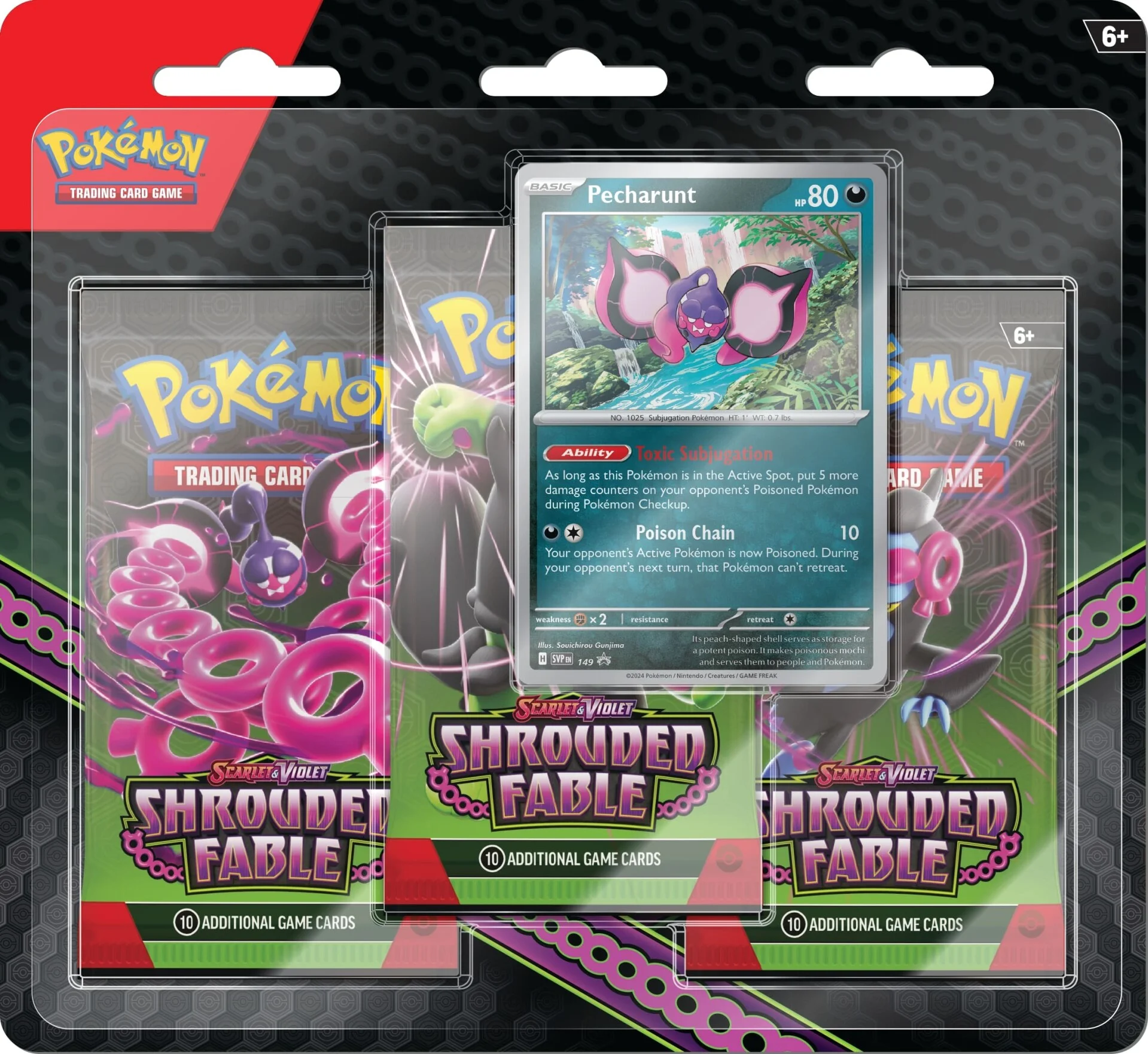 Scarlet & Violet Shrouded Fable 3-Pack Checklane Blister Pecharunt
